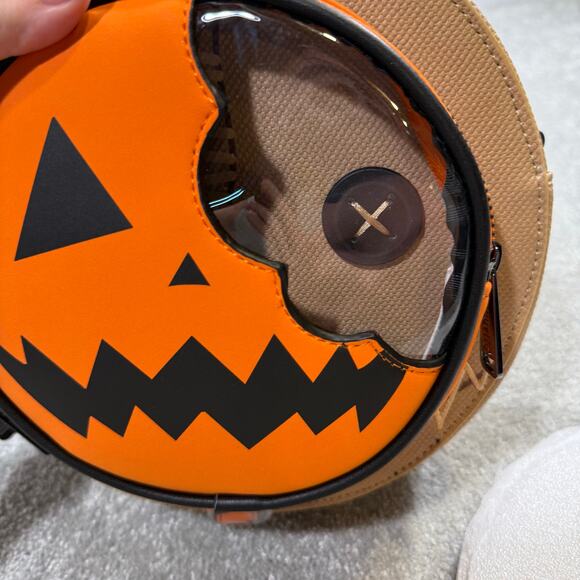 Loungefly NWT Trick or Treat Sam Lollipop Crossbody Bag Pumpkin Halloween Orange - Picture 5 of 16